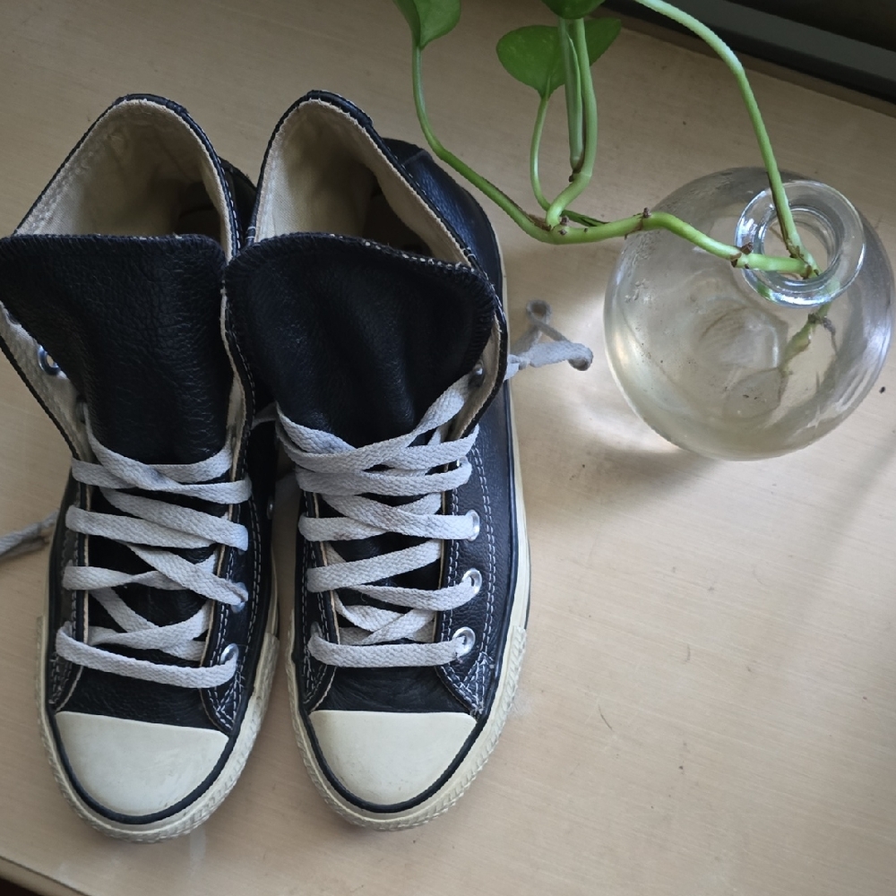 Converse Black and Blue High-Tops